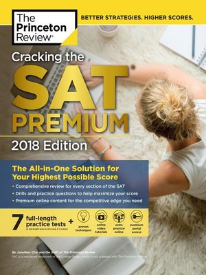 cover image of Cracking the SAT Premium Edition with 7 Practice Tests, 2018